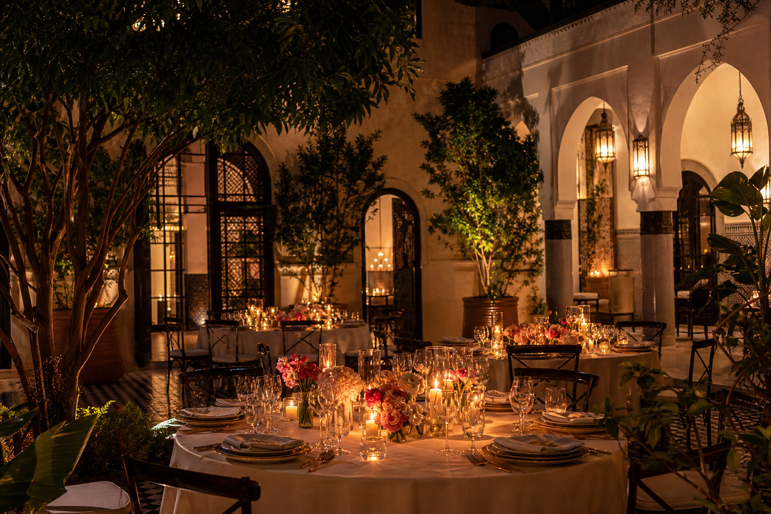 Événement privé dans un riad marocain